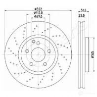 Тормозной диск JAPANPARTS 8033001830798 1481114 QH 2FDVL di166 - Изображение 2