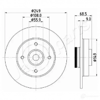 Тормозной диск JAPANPARTS TJN I6VC dp0618 1437516006 - Изображение 2