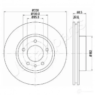 Тормозной диск JAPANPARTS 1481164 8033001790467 di2029 31 RHW - Изображение 3