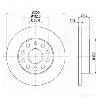 Тормозной диск JAPANPARTS 1437489366 dp0928 SUHKQ MZ - Изображение 2