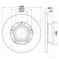 Тормозной диск JAPANPARTS dp0312 1437515030 G2 WPUJ