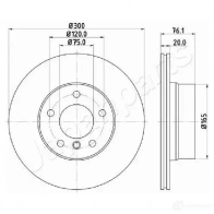 Тормозной диск JAPANPARTS 1437512598 dp0135 NI Q3TK - Изображение 2