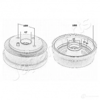 Тормозной барабан JAPANPARTS ta814 1499072 M 16R6 8033001668971 - Изображение 3
