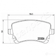 Тормозные колодки, комплект JAPANPARTS pp0907af 70 JG1E 1437476493 - Изображение 2