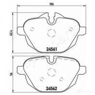 Тормозные колодки, комплект JAPANPARTS pp0112af 0G8 VG4 1437476502 - Изображение 2
