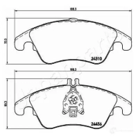 Тормозные колодки, комплект JAPANPARTS pa0513af 1437476168 ZI6G 8PS - Изображение 2