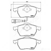 Тормозные колодки, комплект JAPANPARTS pa0906af VP4 HM 1437477119 - Изображение 2