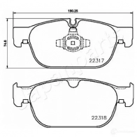 Тормозные колодки, комплект JAPANPARTS IVB 3H 1437476164 pa0333af - Изображение 2