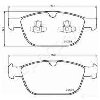 Тормозные колодки, комплект JAPANPARTS pa0334af 1YN GF3 1437477196 - Изображение 2