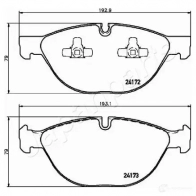 Тормозные колодки, комплект JAPANPARTS 1437477068 M0P 21 pa0134af - Изображение 2
