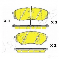 Тормозные колодки, комплект JAPANPARTS pak30af 8052553194318 1424975610 2T3 C5A - Изображение 2