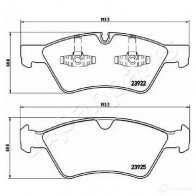 Тормозные колодки, комплект JAPANPARTS V71 2AP 1437477048 pa0528af - Изображение 2