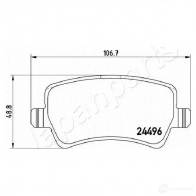 Тормозные колодки, комплект JAPANPARTS XUY5Z WL pp0321af 1437476551 - Изображение 2