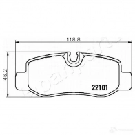 Тормозные колодки, комплект JAPANPARTS XBO 5Y 1437476619 pp0528af - Изображение 2