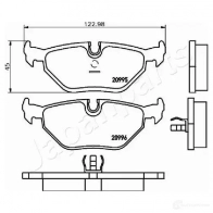 Тормозные колодки, комплект JAPANPARTS 0S GCUE 1437476654 pp0106af - Изображение 2