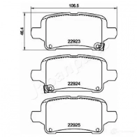Тормозные колодки, комплект JAPANPARTS OGZ0 R pp0406af 1438440600