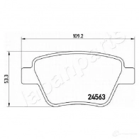 Тормозные колодки, комплект JAPANPARTS 1437477329 pp0902af V0RJ58 5 - Изображение 2