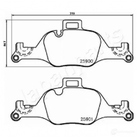 Тормозные колодки, комплект JAPANPARTS 0Z 5UJQ pa0128af 1437476143 - Изображение 2