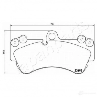 Тормозные колодки, комплект JAPANPARTS MR TN5 pa0949af 1437476178 - Изображение 2