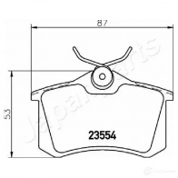 Тормозные колодки, комплект JAPANPARTS pp0903af 1437477372 N42A 38K - Изображение 2
