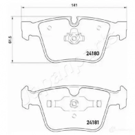 Тормозные колодки, комплект JAPANPARTS T65C 7 pp0520af 1437477301 - Изображение 2