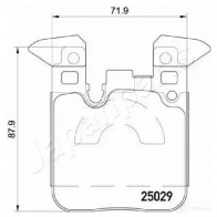 Тормозные колодки, комплект JAPANPARTS I0 2NA 1437476162 pp0101af - Изображение 2