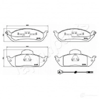Тормозные колодки, комплект JAPANPARTS 1437476166 B 35Q5 pa0535af - Изображение 2