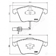 Тормозные колодки, комплект JAPANPARTS 1437477096 QCXP1 TJ pa0913af - Изображение 2