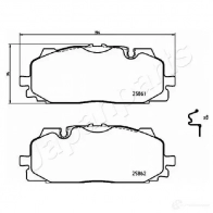 Тормозные колодки, комплект JAPANPARTS U3 M6G 1437476155 pa0958af - Изображение 2
