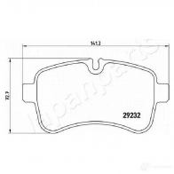 Тормозные колодки, комплект JAPANPARTS 1437476148 IQ KWFJA pp0218af - Изображение 2