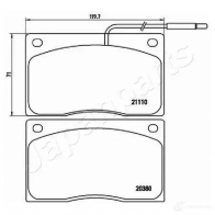 Тормозные колодки, комплект JAPANPARTS pa0715af 1437476190 F34 SA - Изображение 2