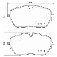Тормозные колодки, комплект JAPANPARTS 1437476219 pa0647af J3V QQ6O - Изображение 2