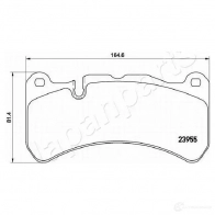Тормозные колодки, комплект JAPANPARTS 1437476248 C LX7A pa0521af - Изображение 2