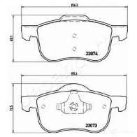 Тормозные колодки, комплект JAPANPARTS 1437476215 N L1ZE8 pa0332af - Изображение 2