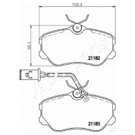 Тормозные колодки, комплект JAPANPARTS pa0206af 1437476217 AEFYA 5 - Изображение 2