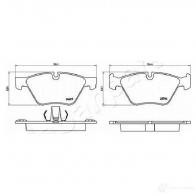 Тормозные колодки, комплект JAPANPARTS 1437476249 1V1 6I pa0124af - Изображение 2