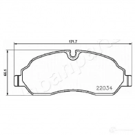 Тормозные колодки, комплект JAPANPARTS 1437477114 X4T 6TQ pa0320af - Изображение 2