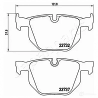 Тормозные колодки, комплект JAPANPARTS pp0111af 1437477543 P UPUH - Изображение 2