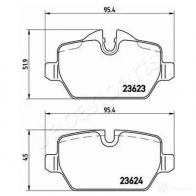 Тормозные колодки, комплект JAPANPARTS 1437476700 2T 3UX pp0100af - Изображение 2