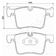 Тормозные колодки, комплект JAPANPARTS pa0106af 1437477339 RPXX9 I - Изображение 2
