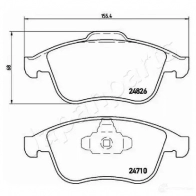 Тормозные колодки, комплект JAPANPARTS 1437477210 T6 25HSH pa0704af - Изображение 2