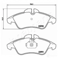Тормозные колодки, комплект JAPANPARTS 1437477217 pa0537af NSK BAI - Изображение 2