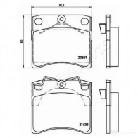 Тормозные колодки, комплект JAPANPARTS 8FW U8 pa0950af 1437476256 - Изображение 2