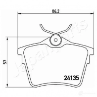 Тормозные колодки, комплект JAPANPARTS LDJ 34 1437476615 pp0606af - Изображение 2