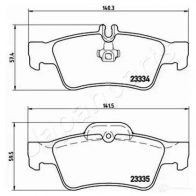 Тормозные колодки, комплект JAPANPARTS 1437476439 pp0511af PD6EBL K - Изображение 2
