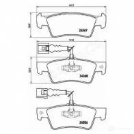 Тормозные колодки, комплект JAPANPARTS pp0924af 1437476327 Y1 KZ3V6 - Изображение 2