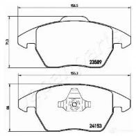 Тормозные колодки, комплект JAPANPARTS pa0610af QWY 3V 1437477111 - Изображение 2
