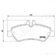 Тормозные колодки, комплект JAPANPARTS pp0522af 1437476401 1P96E 6 - Изображение 2