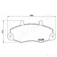 Тормозные колодки, комплект JAPANPARTS 1437476343 pa0321af 6 AOKS - Изображение 2