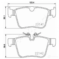 Тормозные колодки, комплект JAPANPARTS B3AK 8S0 pp0313af 1437476388 - Изображение 2